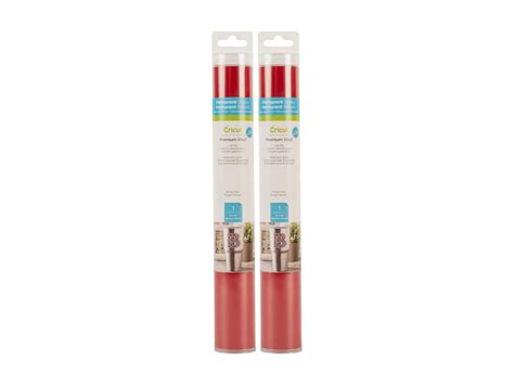 Cricut Premium Vinyl Permanent 30x120cm (Tomato Red); Permanent adhesive lasts up to 3 years; Lies flat without tunneling or bubbling for a perfect cut; Easy to weed, effortless to apply